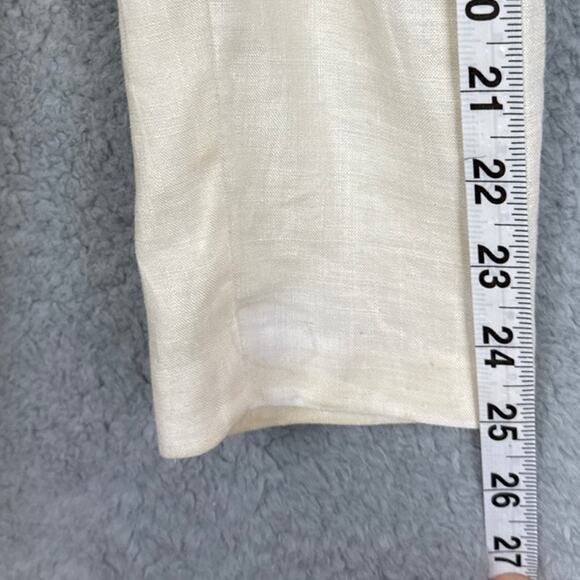 Vintage Jessica McClintock Linen & Lace Peplum Dress Cottagecore  Rare Unique - Picture 12 of 15